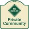 Signmission Designer Series-Private Community With No Outlet Symbol, 18" x 18", TG-1818-9785 A-DES-TG-1818-9785 - alternate 1